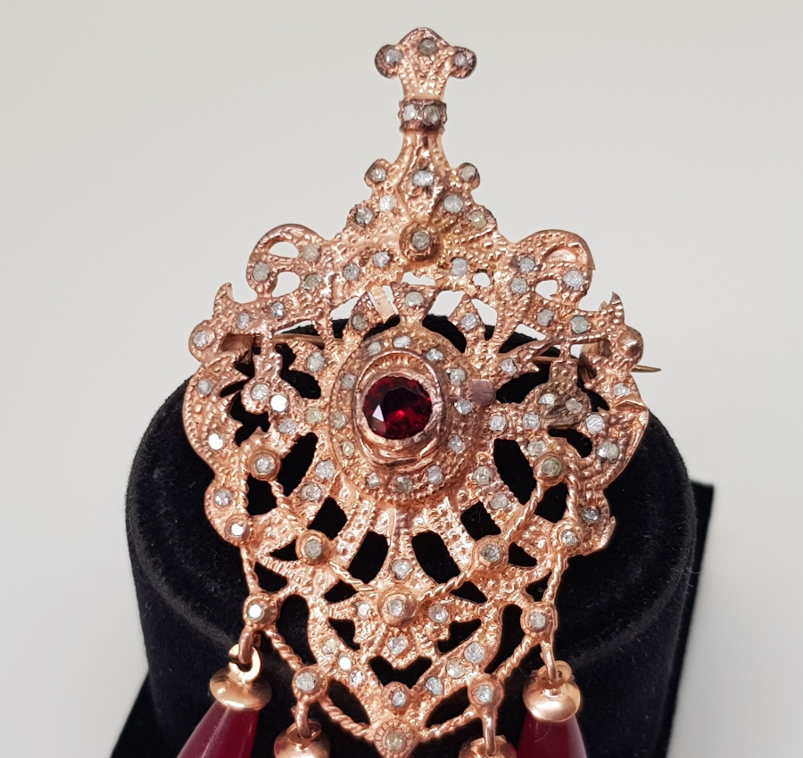 ELMAS TAŞLI BÜYÜK BOY HÜRREM MODEL BROŞ