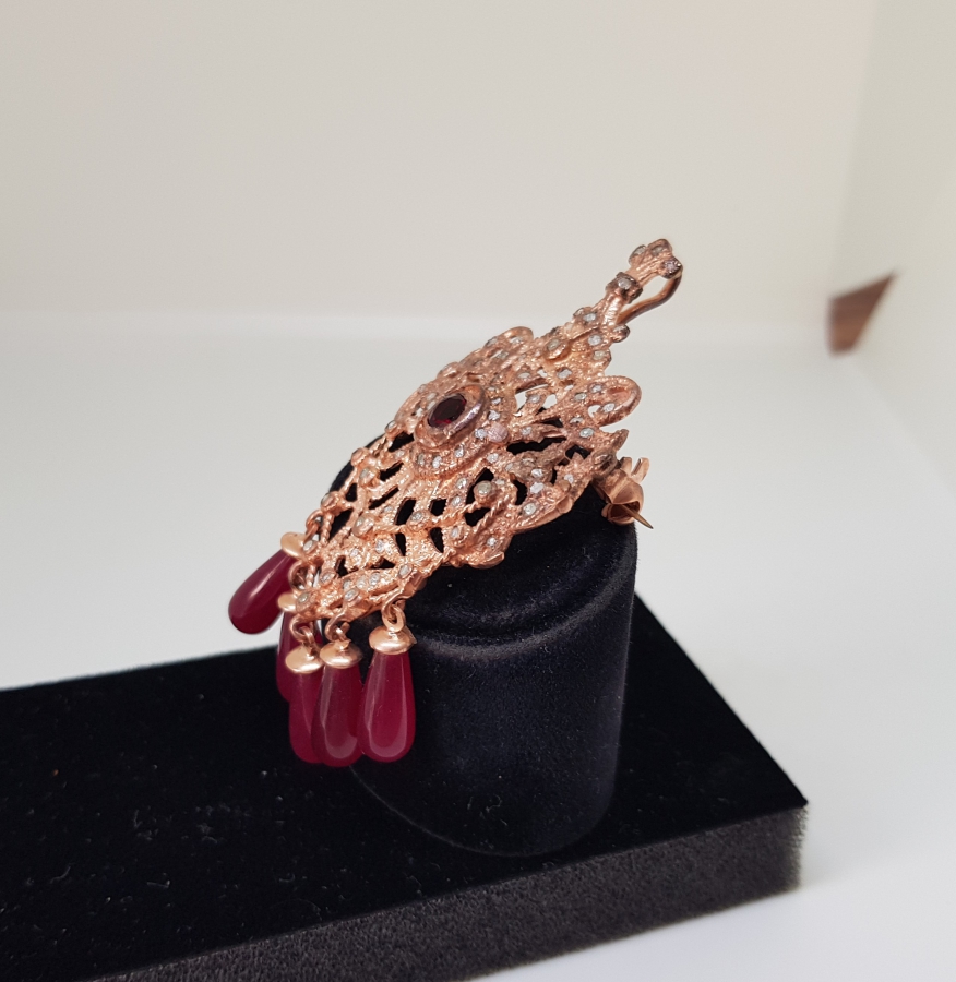 ELMAS TAŞLI BÜYÜK BOY HÜRREM MODEL BROŞ