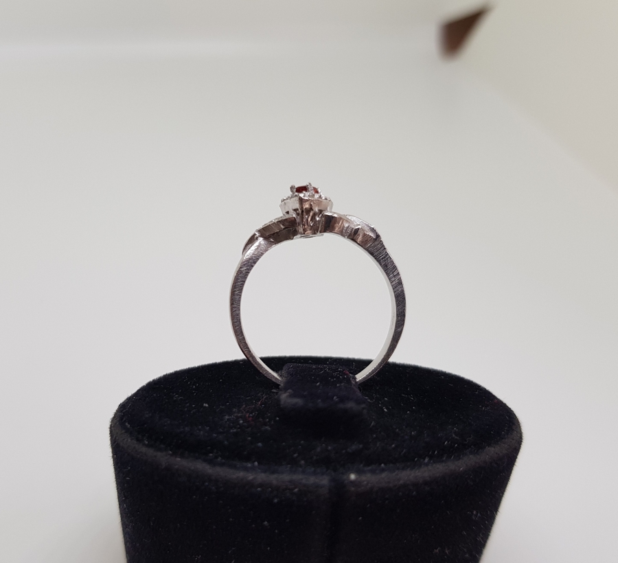 GRANAT TAŞLI YARIM MEKİK MODELİ YÜZÜK