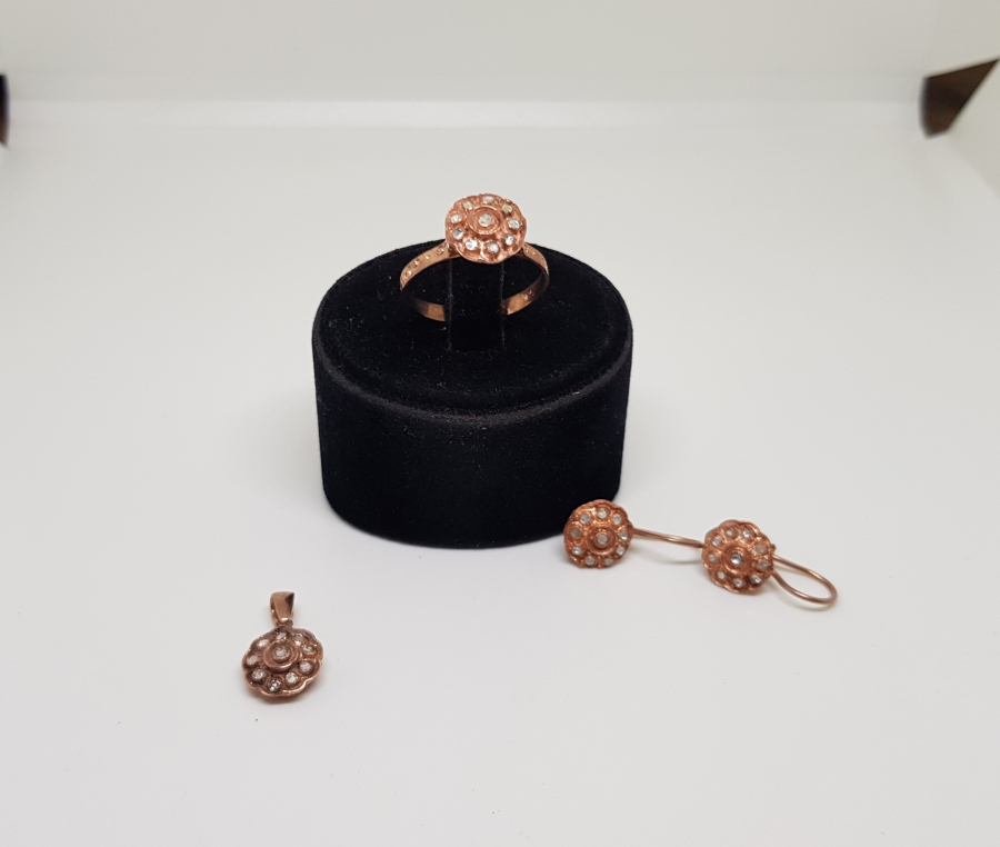 ELMAS TAŞLI KOLYE KÜPE YÜZÜK TAKIMI