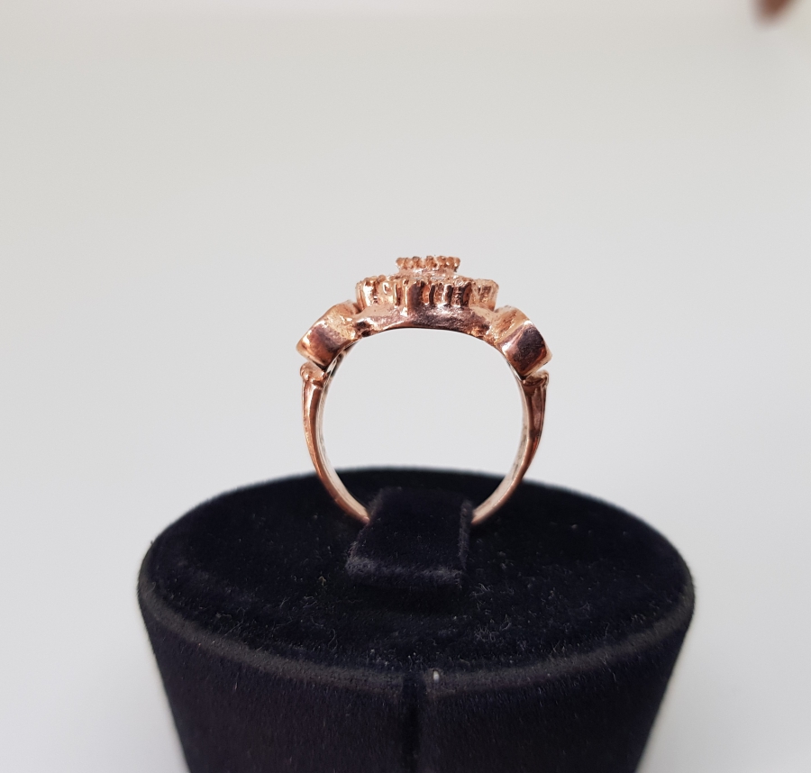 KOÇ BAŞI MODELİ ELMAS TAŞLI YÜZÜK