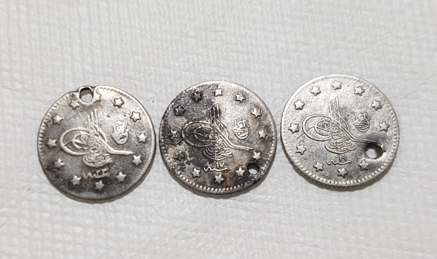 SULTAN II. ABDÜLHAMİD HAN DÖNEMİ GÜMÜŞ 1 KURUŞ LOTU