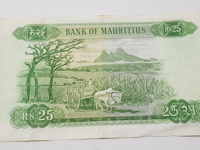MAURITIUS 25 RUPEES ÇOK NADİR KAĞĞIT PARA
