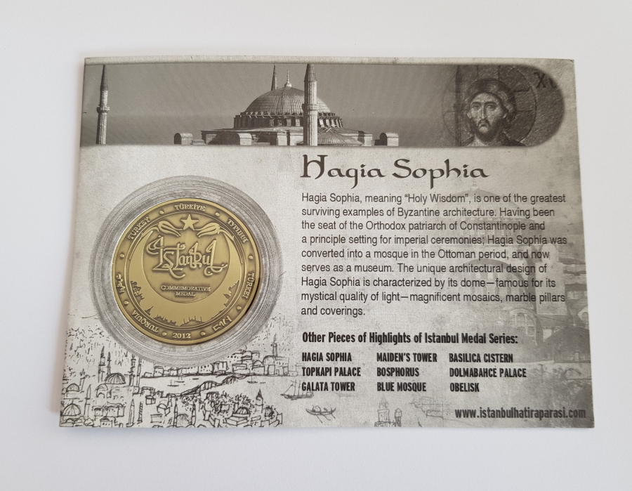 AYASOFYA CAMİİ HATIRA MADALYON
