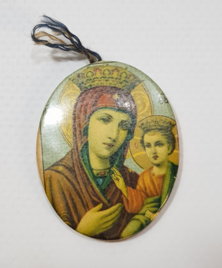 OSMANLI DÖNEMİ RUM İŞİ AZİZ VE ÇOCUK MELEK TEMALI İKONA