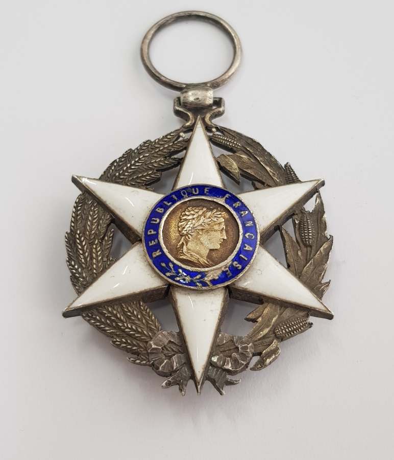 1883 TARİHLİ ÇOK NADİR FRANSA ZİRAAT NİŞANI