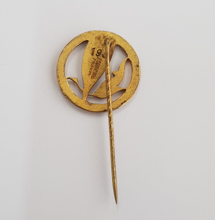 ANTİKA LALE FORMLU ALTIN KAPLAMA BROŞ