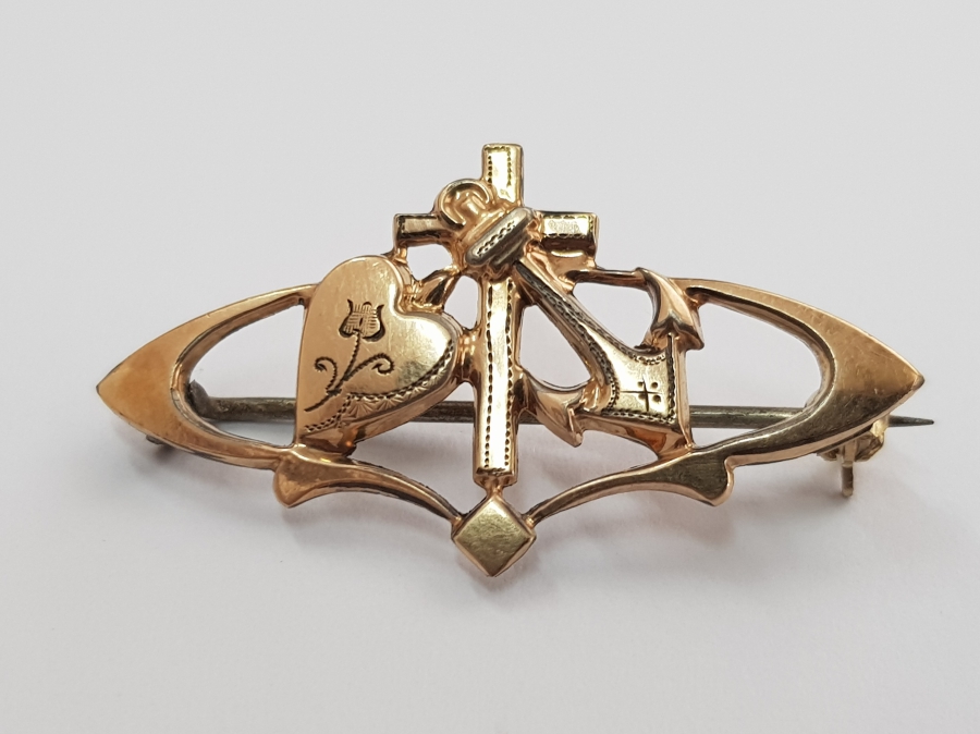 OSMANLI DÖNEMİ LEVANTEN İŞİ ÇOK NADİR ALTIN KAPLAMA BROŞ