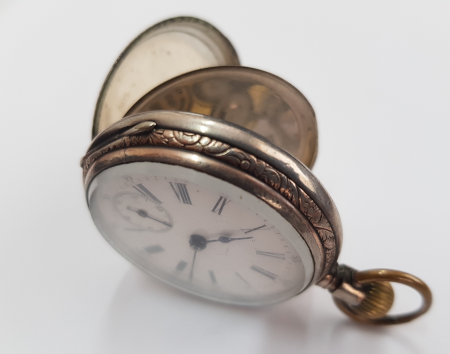 ANTİKA GÜMÜŞ CEP SAATİ