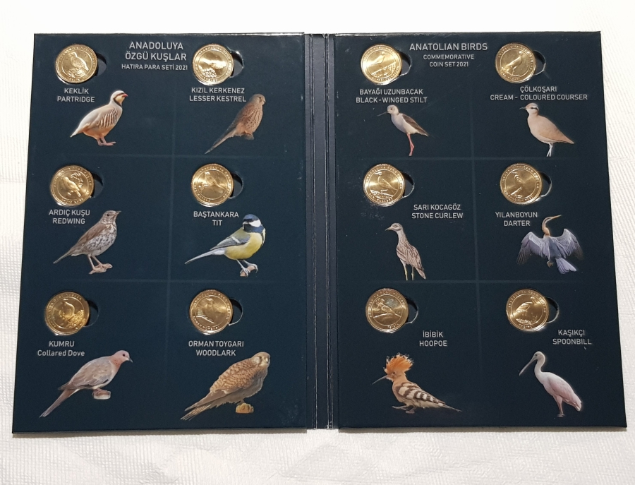 2021 ANADOLUYA ÖZGÜ KUŞLAR HATIRA PARA SETİ