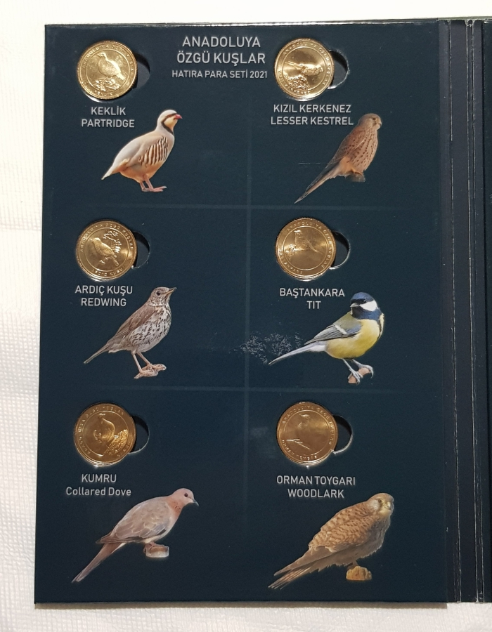 2021 ANADOLUYA ÖZGÜ KUŞLAR HATIRA PARA SETİ