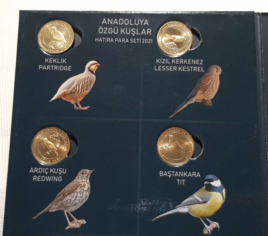 2021 ANADOLUYA ÖZGÜ KUŞLAR HATIRA PARA SETİ