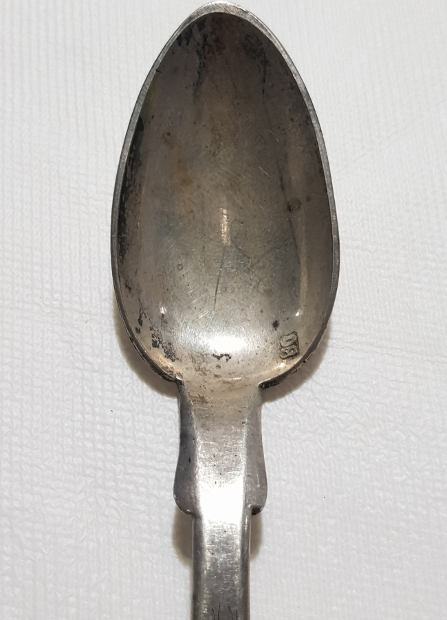 OSMANLI DÖNEMİ İZMİR İŞİ RUMCA YAZILI GÜMÜŞ TATLI KAŞIĞI