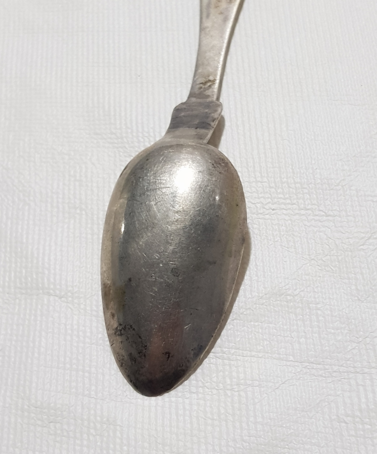 OSMANLI DÖNEMİ İZMİR İŞİ RUMCA YAZILI GÜMÜŞ TATLI KAŞIĞI