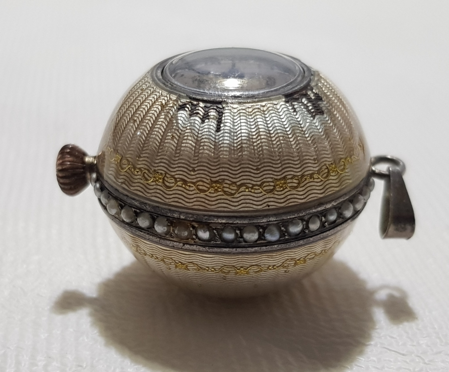 ANTİKA MİNELİ GÜMÜŞ TOP SAAT