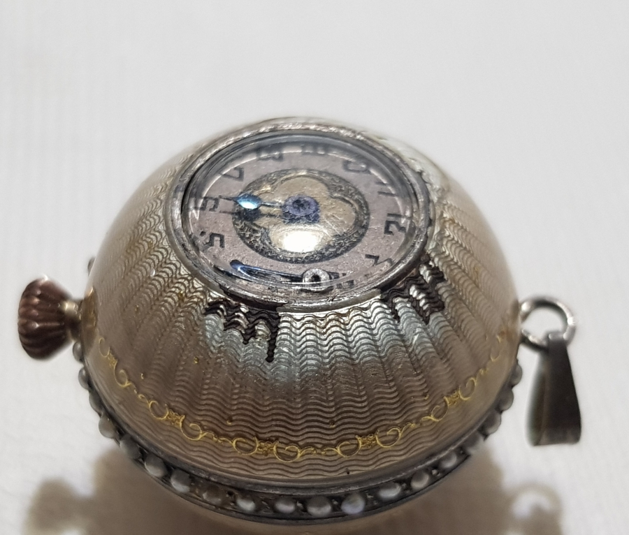 ANTİKA MİNELİ GÜMÜŞ TOP SAAT