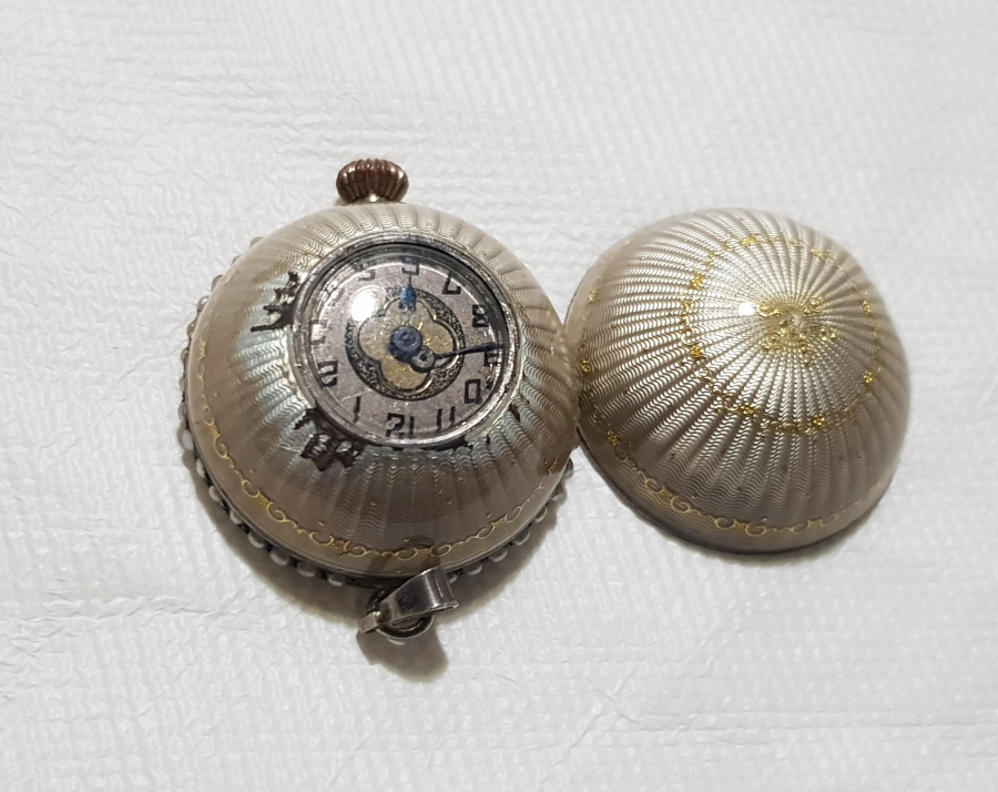 ANTİKA MİNELİ GÜMÜŞ TOP SAAT