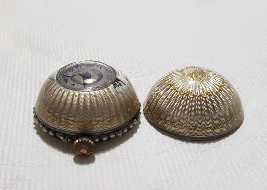 ANTİKA MİNELİ GÜMÜŞ TOP SAAT