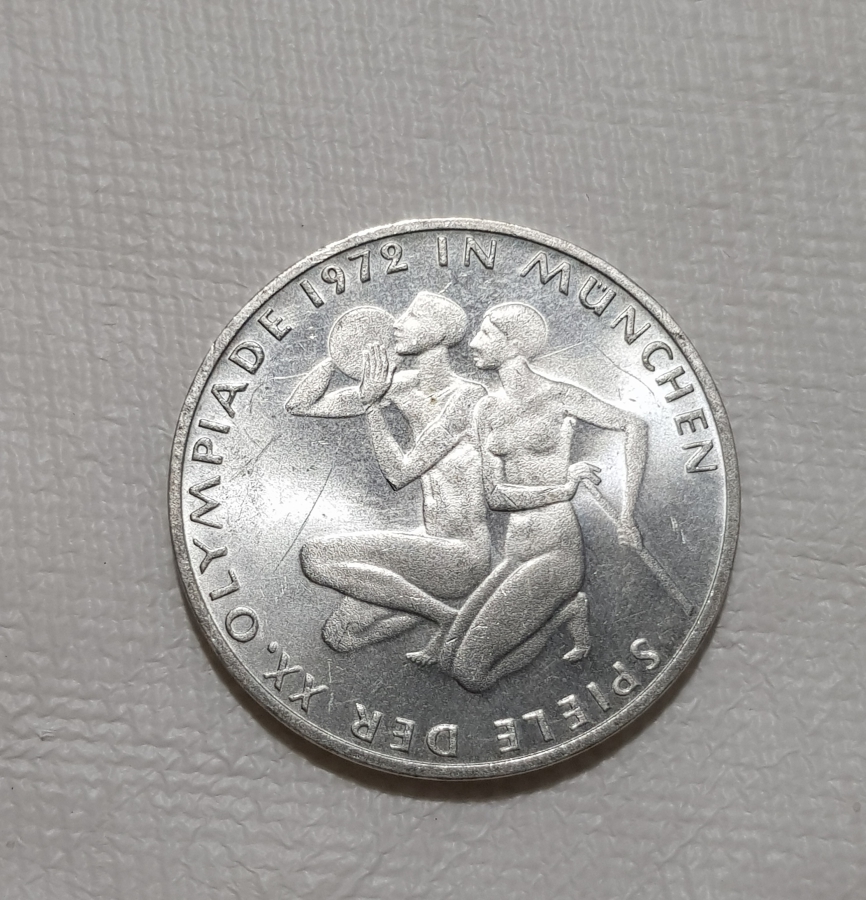 1972 MÜNİH OLİMPİYATLARI GÜMÜŞ 10 MARK HATIRA PARA