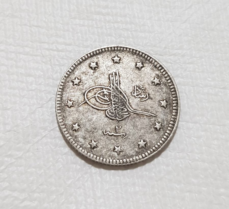SULTAN MEHMED REŞAD HAN DÖNEMİ GÜMÜŞ 2 KURUŞ MECİDİYE PARA