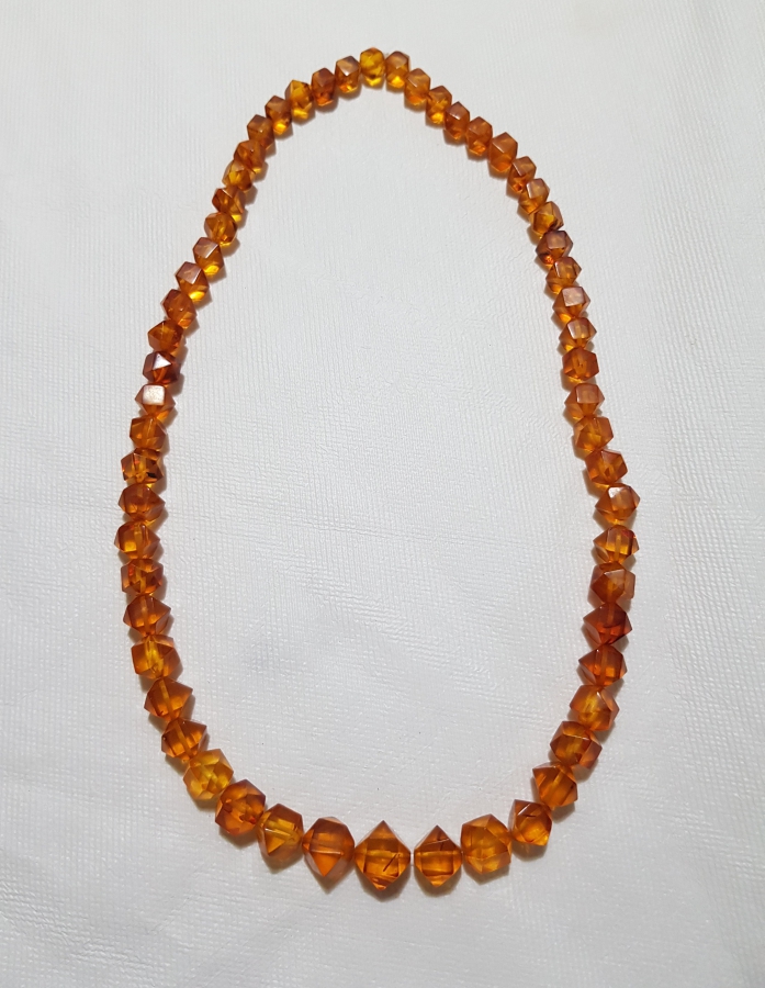 FASETA KESİM DAMLA KEHRİBAR GERDANLIK