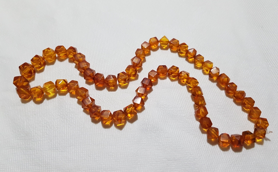 FASETA KESİM DAMLA KEHRİBAR GERDANLIK