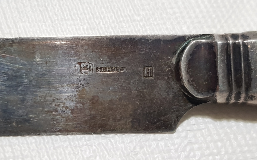 ANTİKA FİL DİŞİ SAPLI GÜMÜŞ MEYVE BIÇAĞI