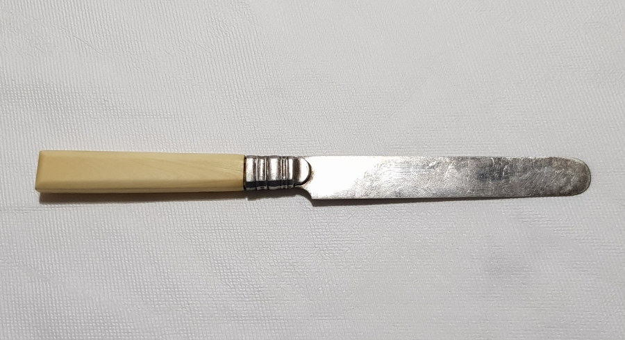 ANTİKA FİL DİŞİ SAPLI GÜMÜŞ MEYVE BIÇAĞI