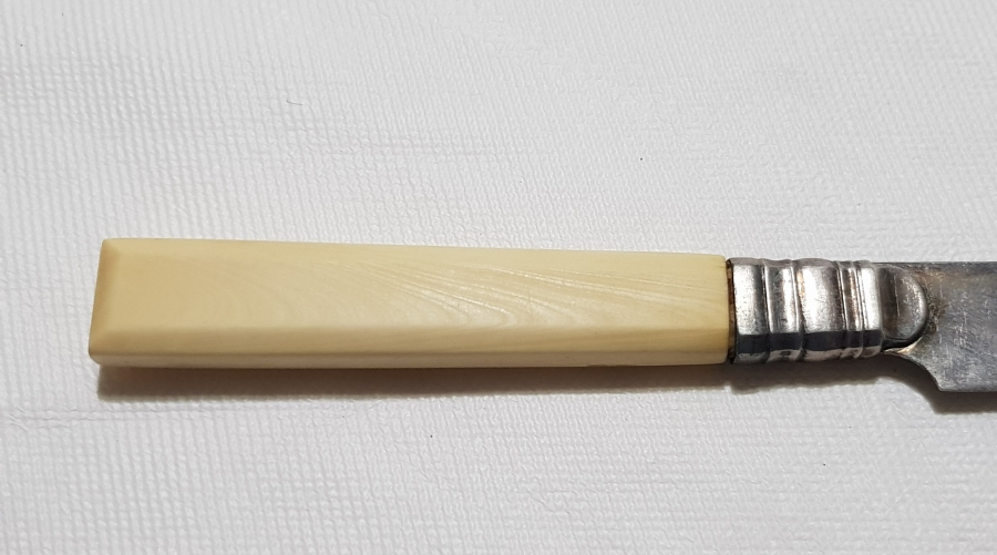 ANTİKA FİL DİŞİ SAPLI GÜMÜŞ MEYVE BIÇAĞI