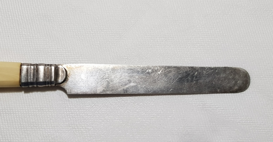 ANTİKA FİL DİŞİ SAPLI GÜMÜŞ MEYVE BIÇAĞI