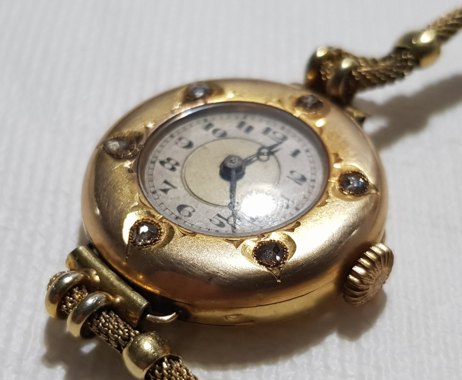 OSMANLI DÖNEMİ ELMASLARLA SÜSLÜ ALTIN KOL SAATİ