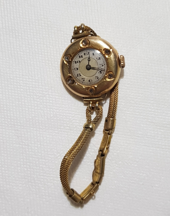 OSMANLI DÖNEMİ ELMASLARLA SÜSLÜ ALTIN KOL SAATİ