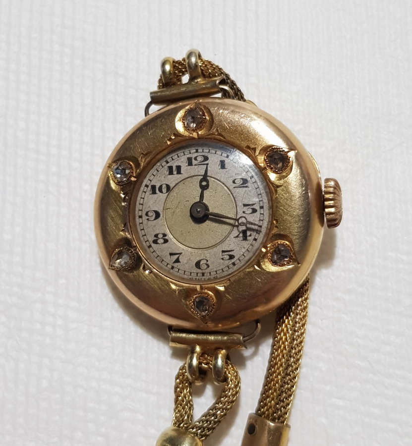 OSMANLI DÖNEMİ ELMASLARLA SÜSLÜ ALTIN KOL SAATİ