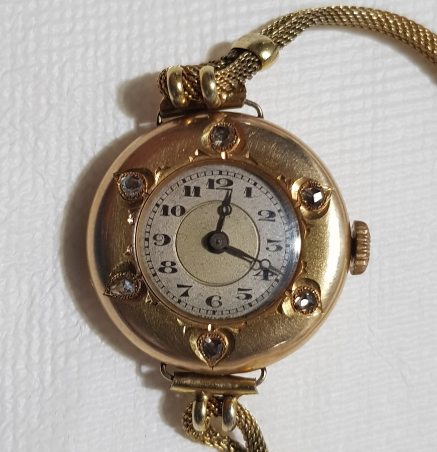 OSMANLI DÖNEMİ ELMASLARLA SÜSLÜ ALTIN KOL SAATİ