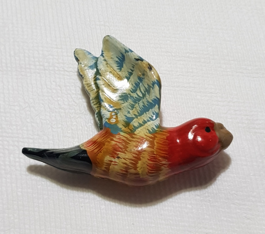 PAPIER MACHE KUŞ KOLYE UCU