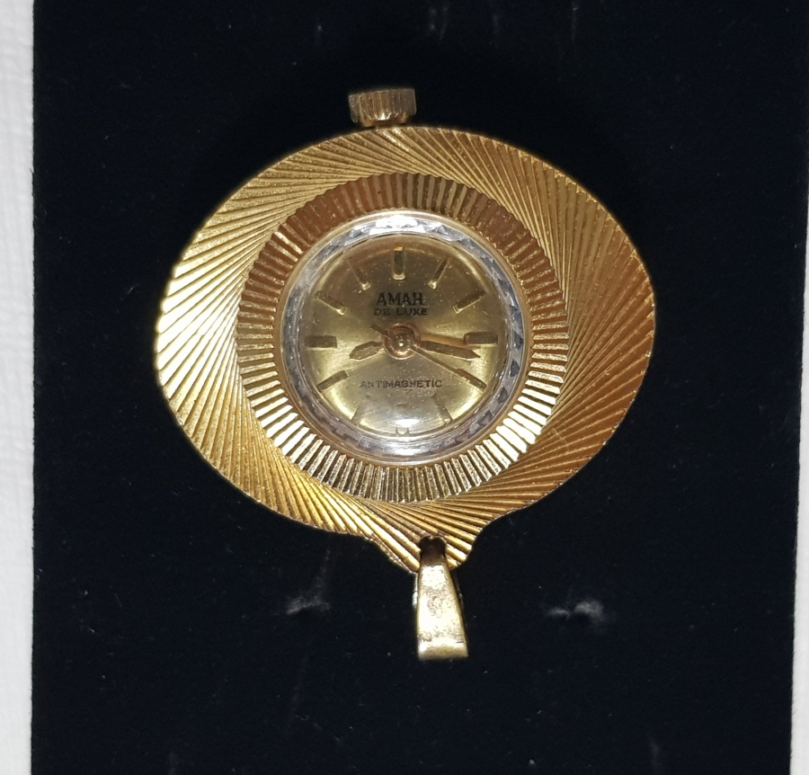 ANTİKA AMAH DE LUXE ALTIN KAPLAMA KOLYE SAAT