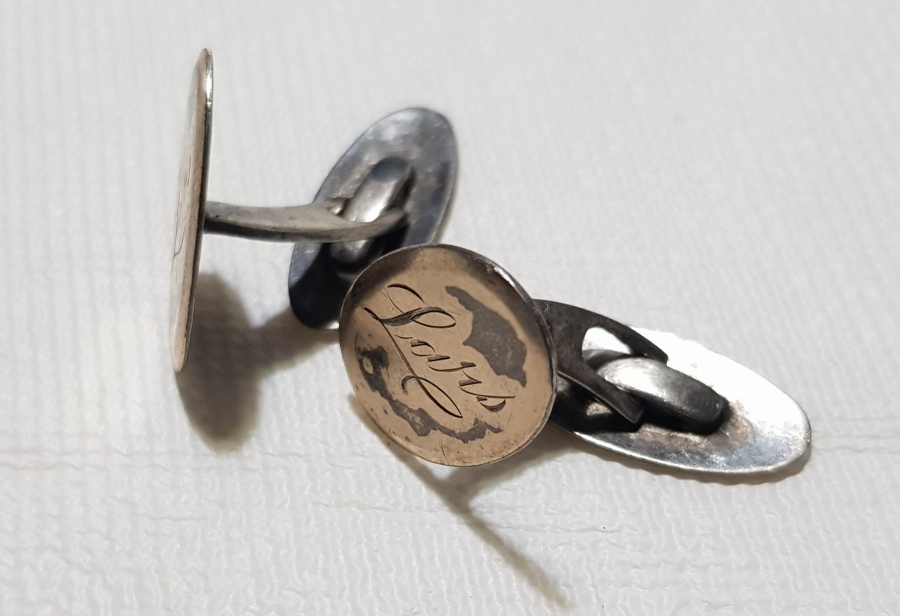 OSMANLI DÖNEMİ GÜMÜŞ ÜZERİ ALTIN KAPLAMA KOL DÜĞMELERİ