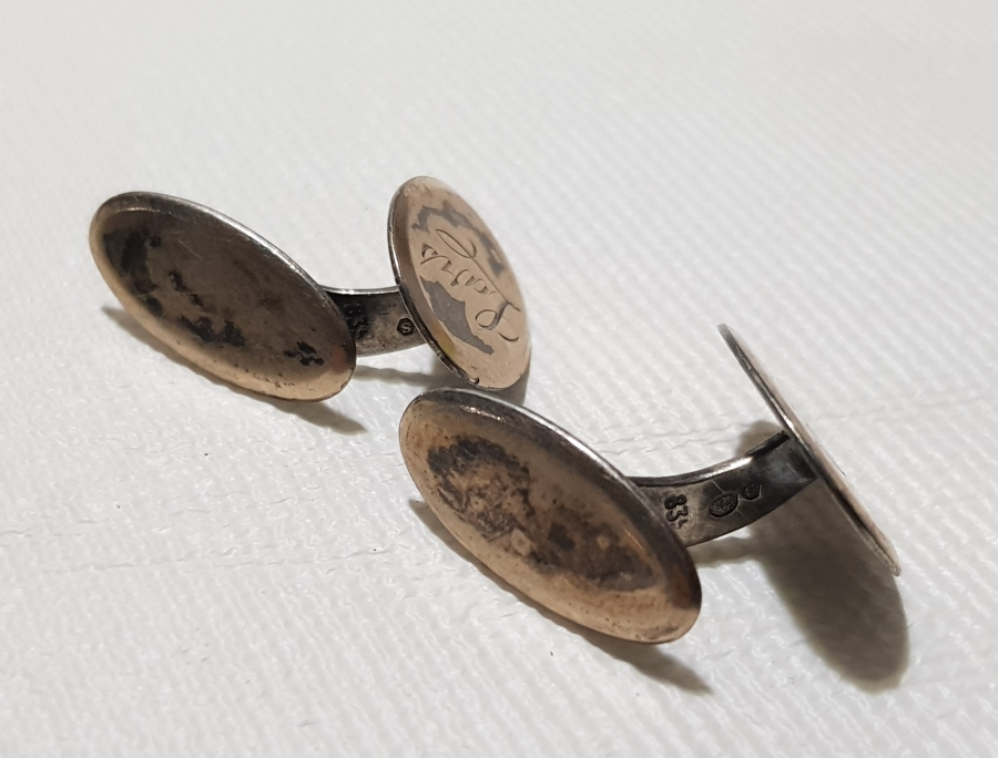 OSMANLI DÖNEMİ GÜMÜŞ ÜZERİ ALTIN KAPLAMA KOL DÜĞMELERİ