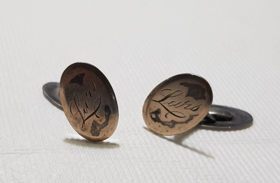 OSMANLI DÖNEMİ GÜMÜŞ ÜZERİ ALTIN KAPLAMA KOL DÜĞMELERİ