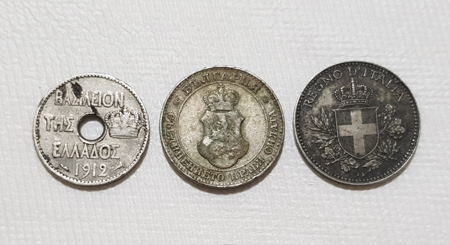 1912 VE 1919 TARİHLİ ÜÇ ADET YABANCI MADENİ PARA