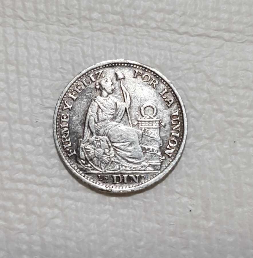 1890 PERU YARIM DİNERO GÜMÜŞ PARA