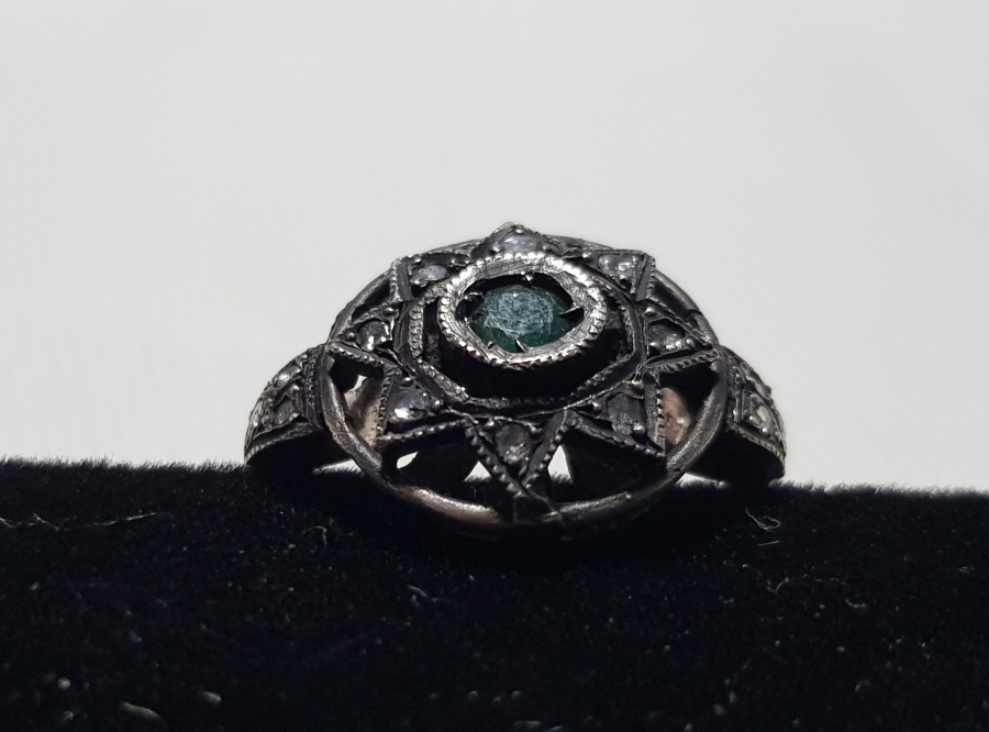 OSMANLI DÖNEMİ ZÜMRÜT TAŞLI ELMAS YÜZÜK