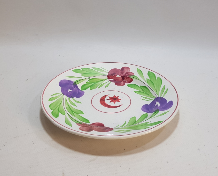 OSMANLI DÖNEMİ AY YILDIZLI PORSELEN TABAK