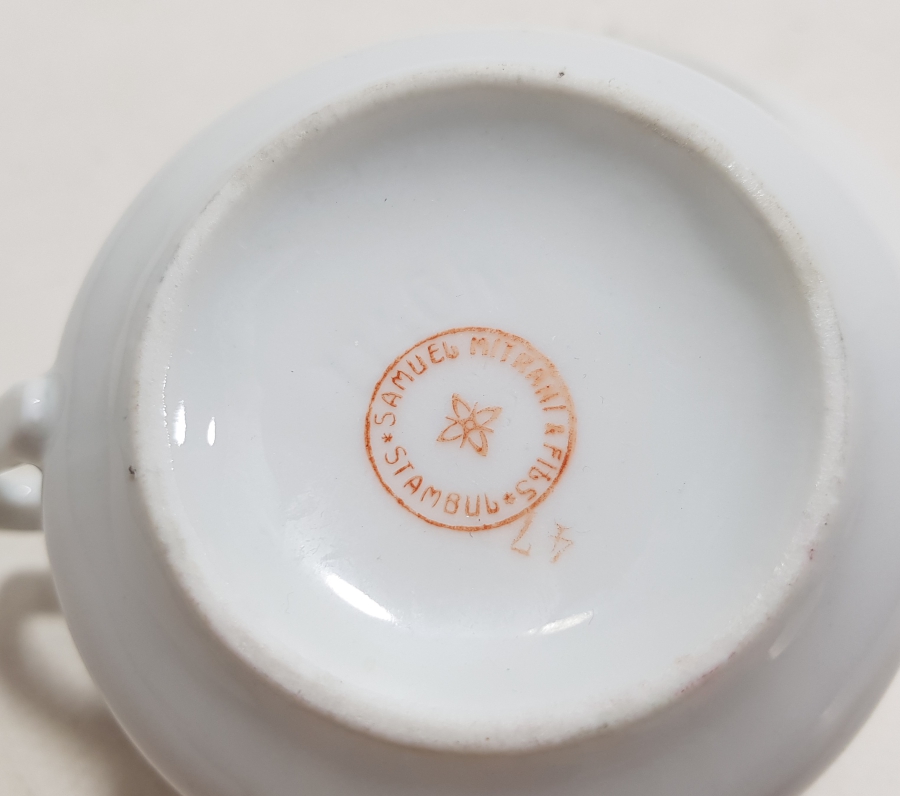 OSMANLI DÖNEMİ SAMUEL MITRANI & FILS STAMBUL DAMGALI FİNCAN