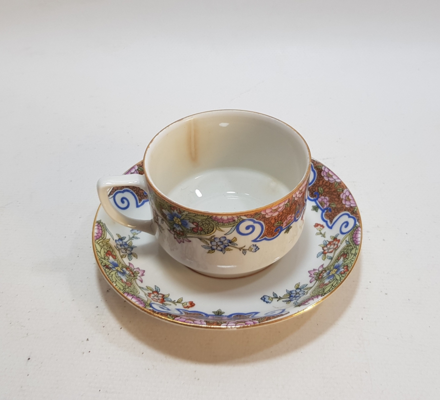 OSMANLICA MOSKOF DAMGALI PORSELEN ÇAY FİNCANI