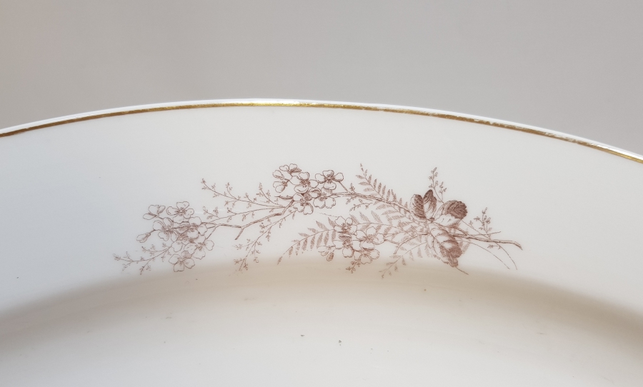 OSMANLI DÖNEMİ H. N. NICOTIAN & C. CONSTANTINOPEL DAMGALI ÇOK NADİR DEV BOY PORSELEN SALATA TABAĞI