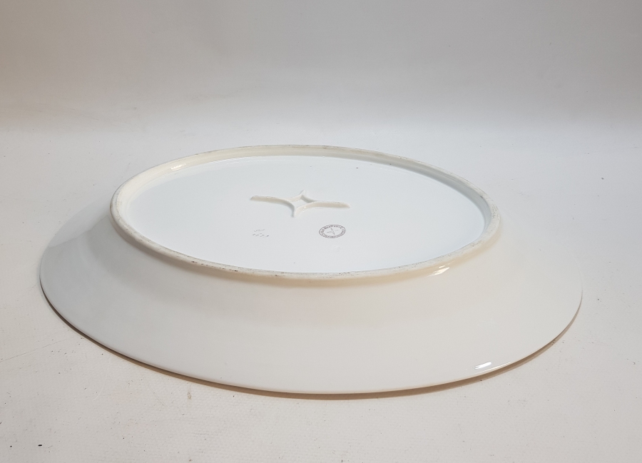 OSMANLI DÖNEMİ H. N. NICOTIAN & C. CONSTANTINOPEL DAMGALI ÇOK NADİR DEV BOY PORSELEN SALATA TABAĞI