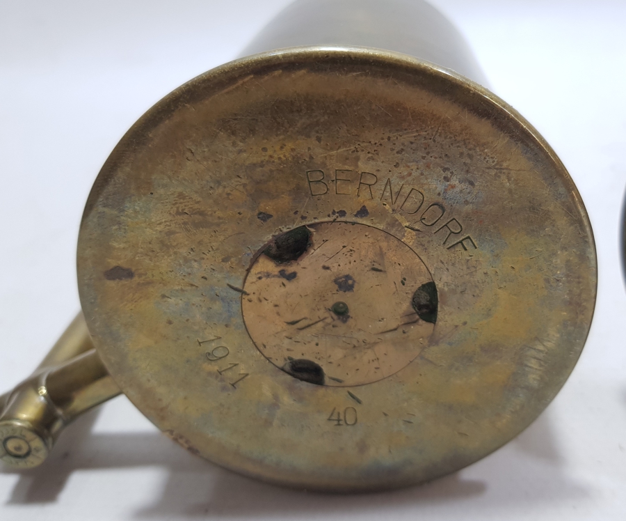 1. DÜNYA SAVAŞI MERMİLERDEN YAPILMIŞ ÇOK NADİR EL YAPIMI SİGARALIK, ÇAKMAK VE KÜL TABLASI