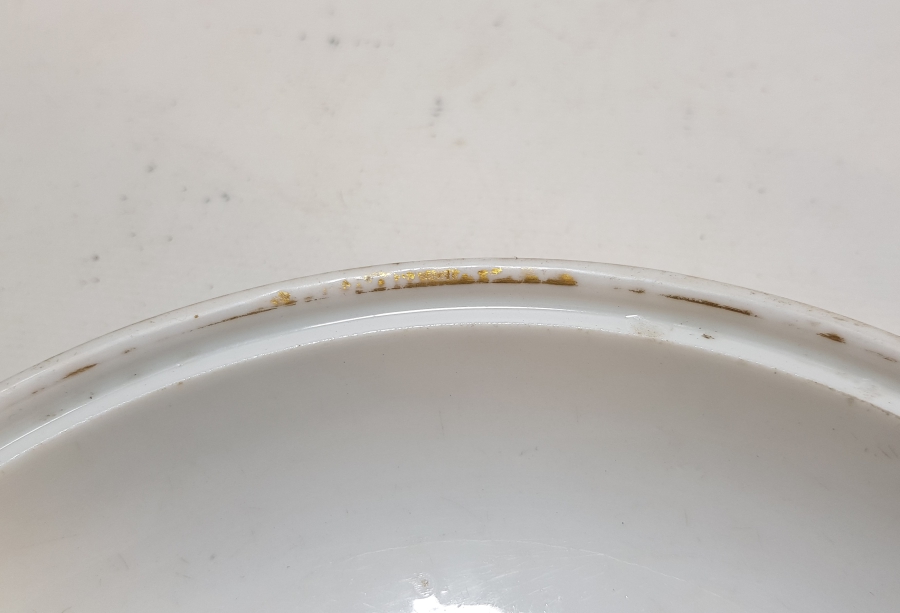 OSMANLI DÖNEMİ EL BOYAMA PORSELEN TABAK