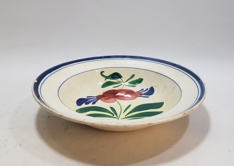 OSMANLI DÖNEMİ ÇİÇEKKLİ PORSELEN TABAK